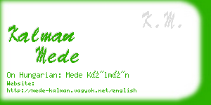 kalman mede business card